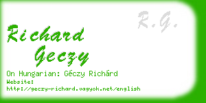 richard geczy business card