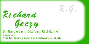 richard geczy business card